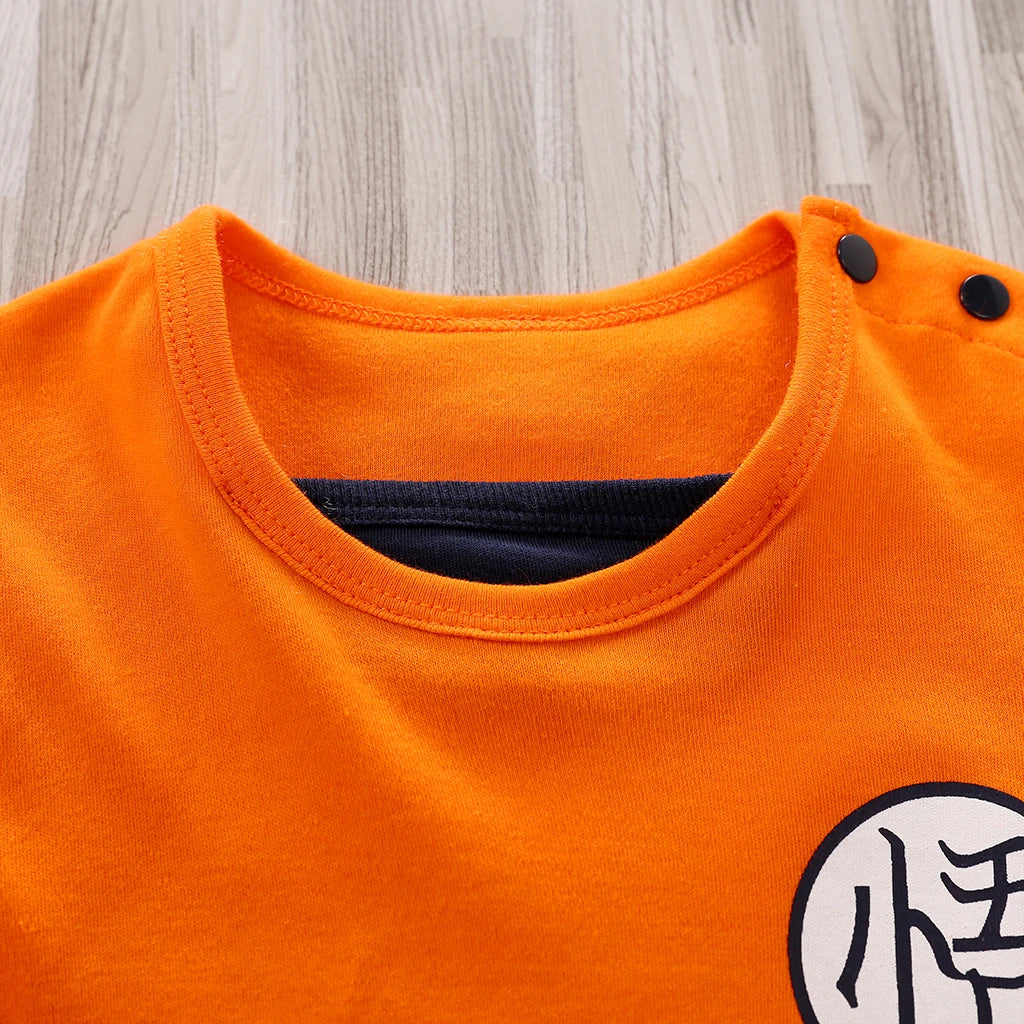Baby Orange Long-Sleeve Cotton Bodysuit