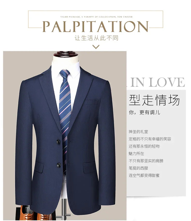 Men's Two-Piece Formal Suit – Blazer & Trousers