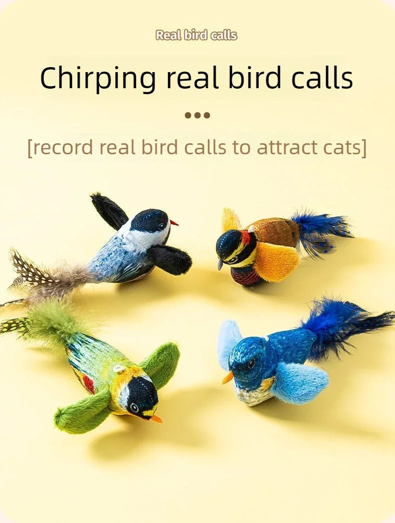 Wall-Hanging Plush Bird Catnip Toy