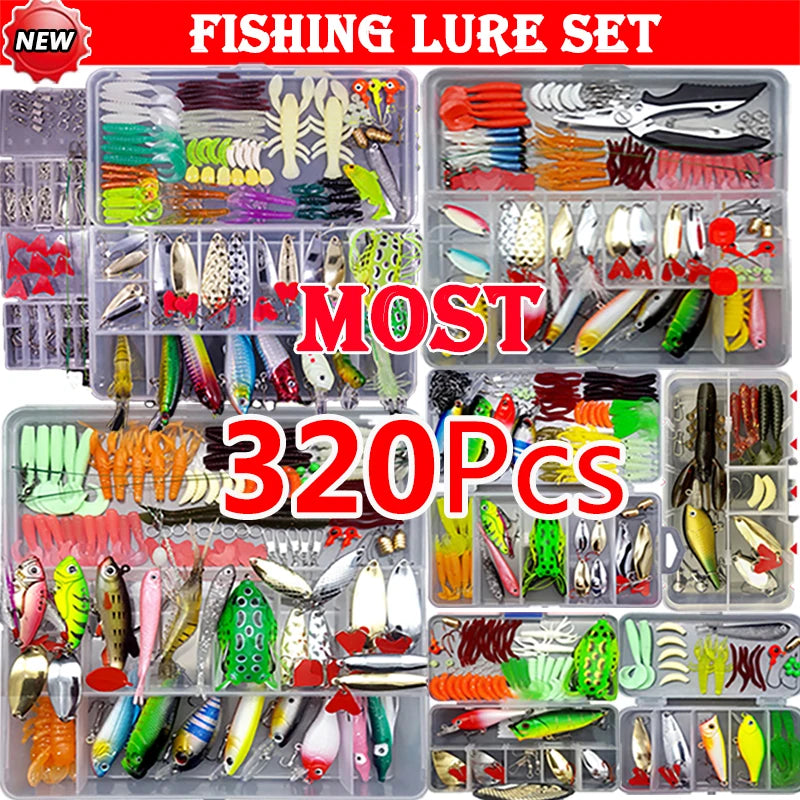 Fishing Lure Assortment with Tackle Box
