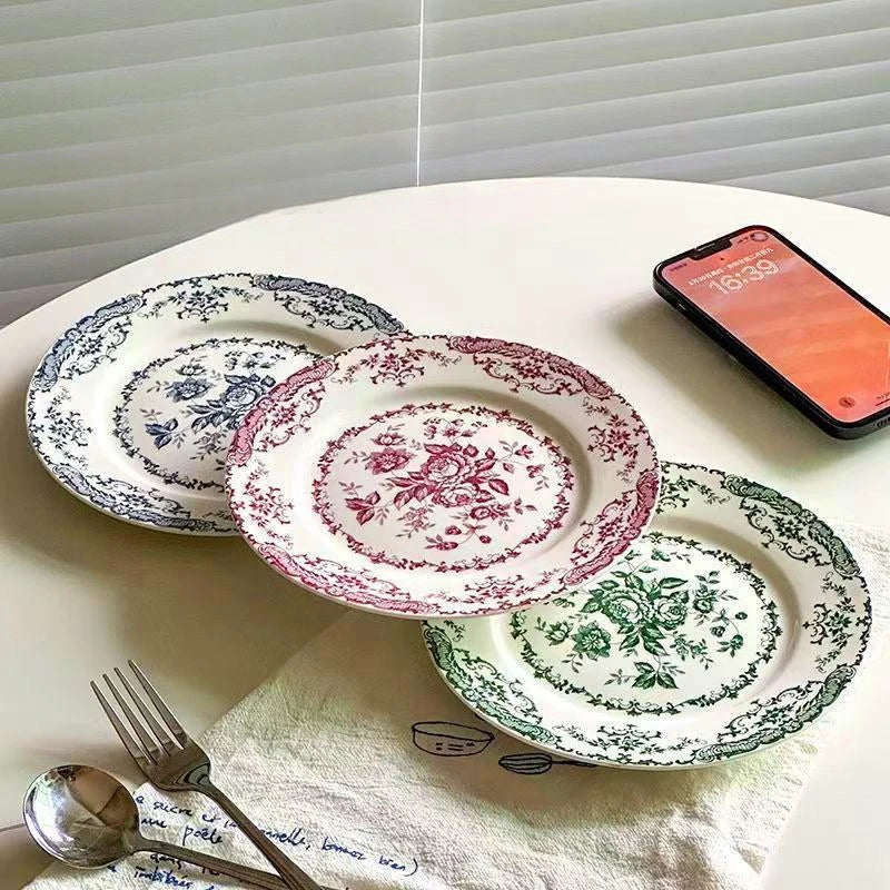 PDQ French Rose Ceramic Dinner Plate