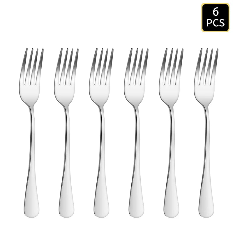 Round-Handle Stainless Steel Flatware, Assorted Packs