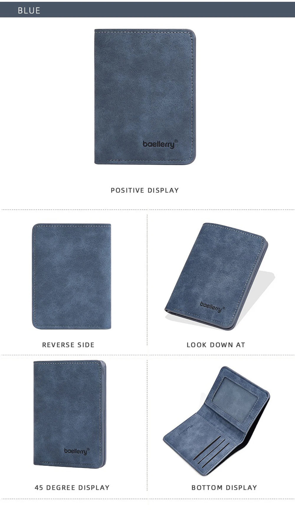 Baellerry Men's PU Wallet with Money Clip