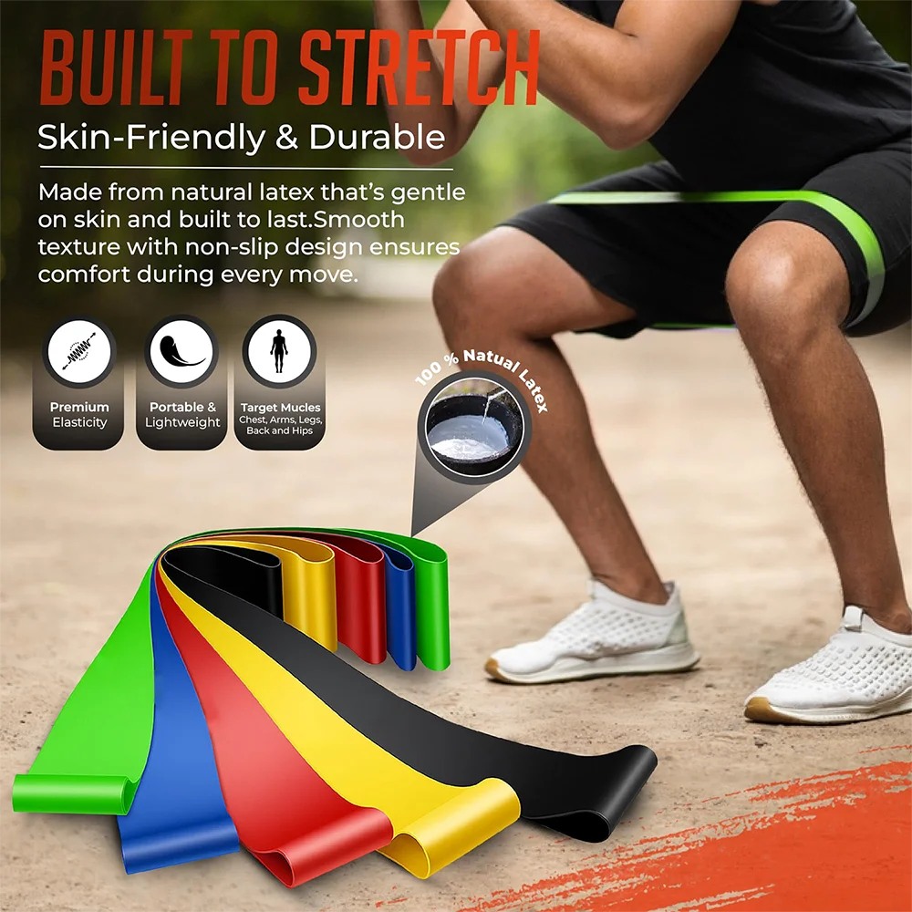 TPE Resistance Loop Bands, Five-Pack