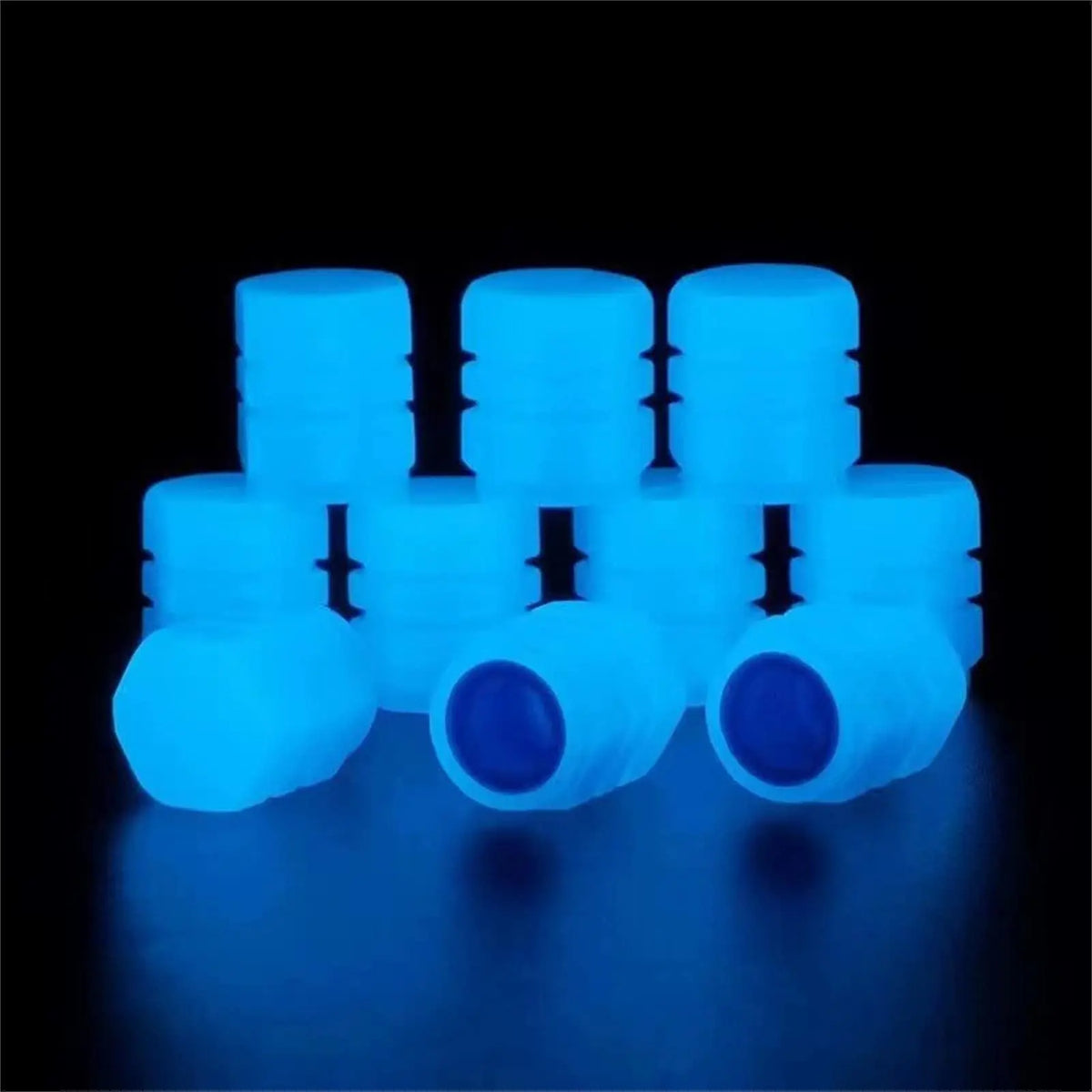 Glow-in-the-Dark ABS Tire Valve Caps – Set of 4