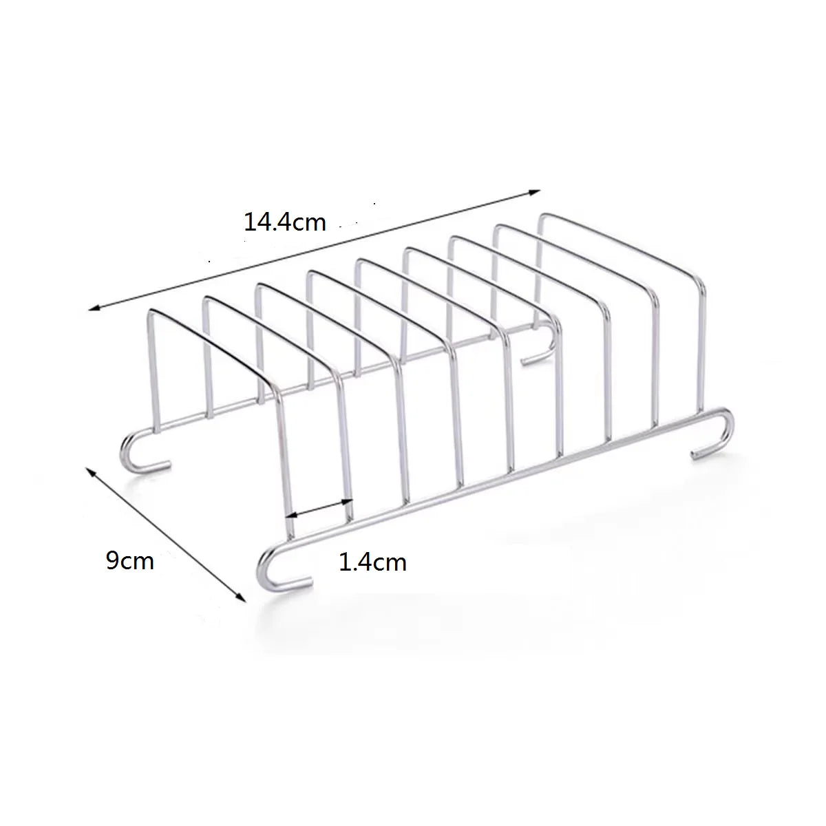 Stainless Steel Toast Rack with Tongs