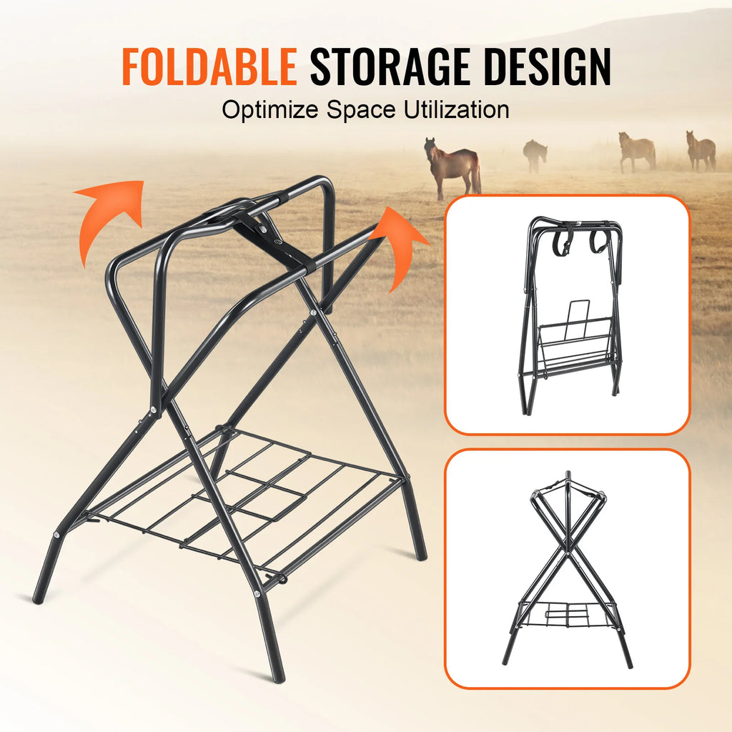SucceBuy Folding Steel Saddle Rack