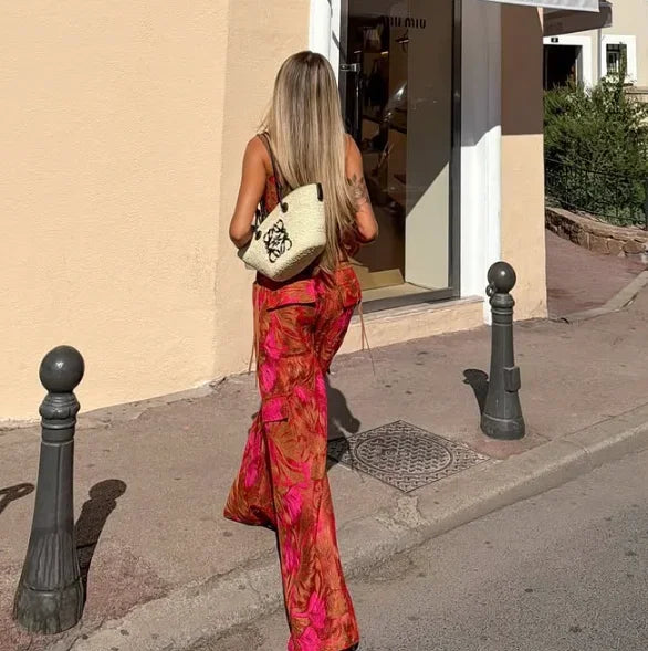 Women's Floral Top and Wide-Leg Pants — Separates or Set