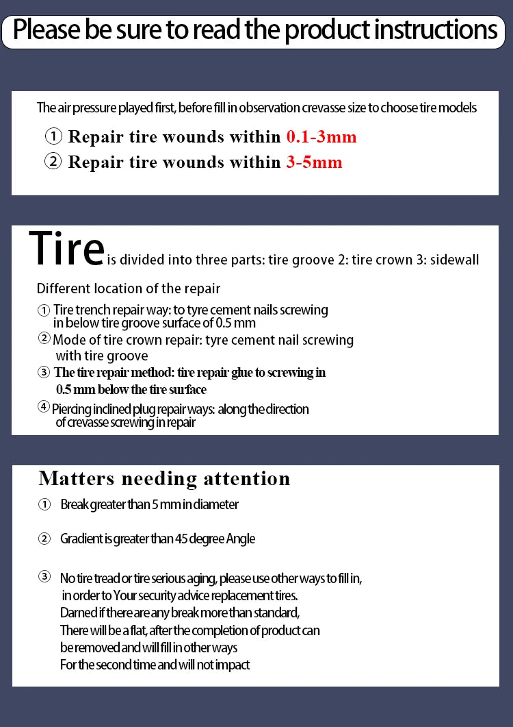Rubber Tire Repair Nails – Assorted Packs