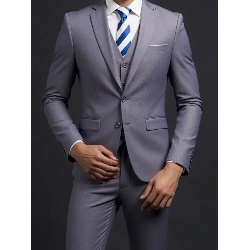 Men's Three-Piece Suit – Blazer, Vest & Trousers