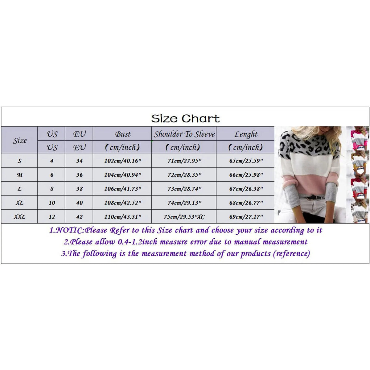 Women Sweaters Contrast Leopard Color Pullovers Loose Autumn Winter Long Sleeve Sweater Jumper Pull Femme Knitwear Oversized Dsers