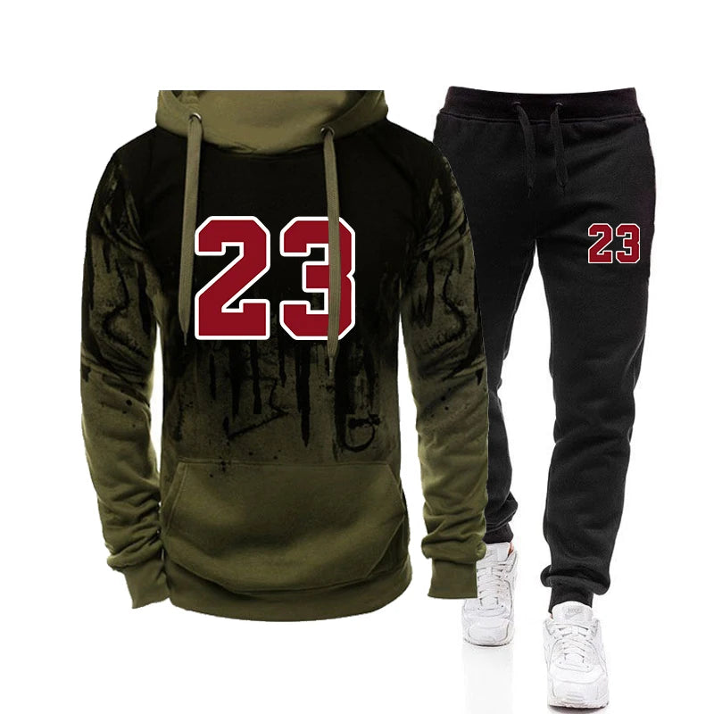 Men's Casual Sweatshirt & Sweatpants Set