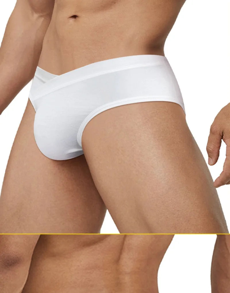 Men's Solid-Color Swim Briefs