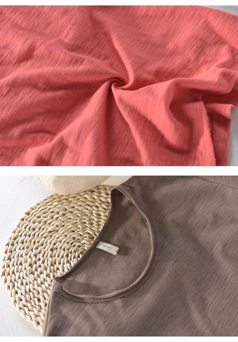 Men's Cotton Raw-Edge Crewneck T-Shirt