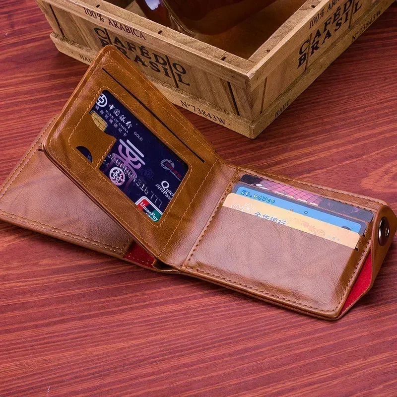 Men's Compact $100 Bill Print PU Wallet