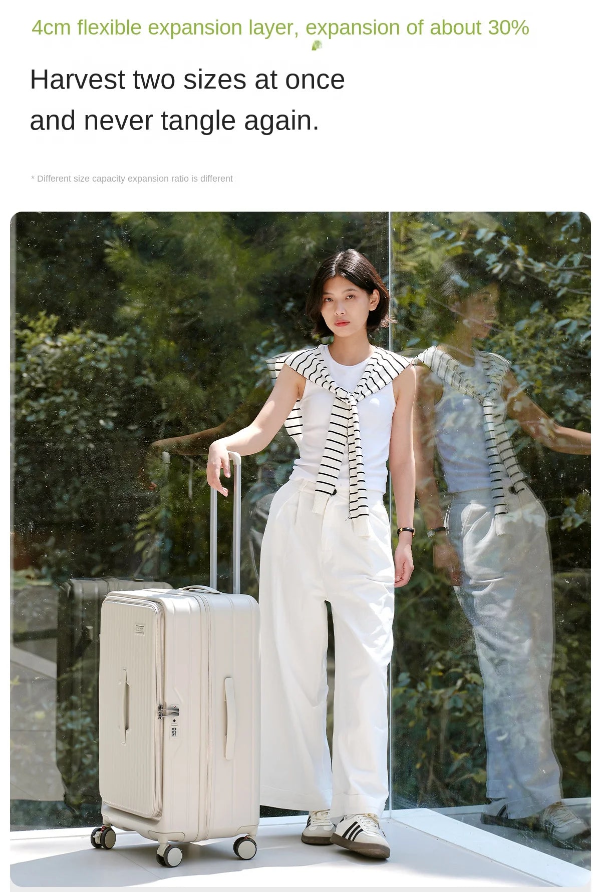 Side-Opening Lid Large Capacity Travel Suitcase Lightweight Pure PC Expandable Trolley Case 24/26/28/30inch Luggage High Quality Whispering Desires Shoppe