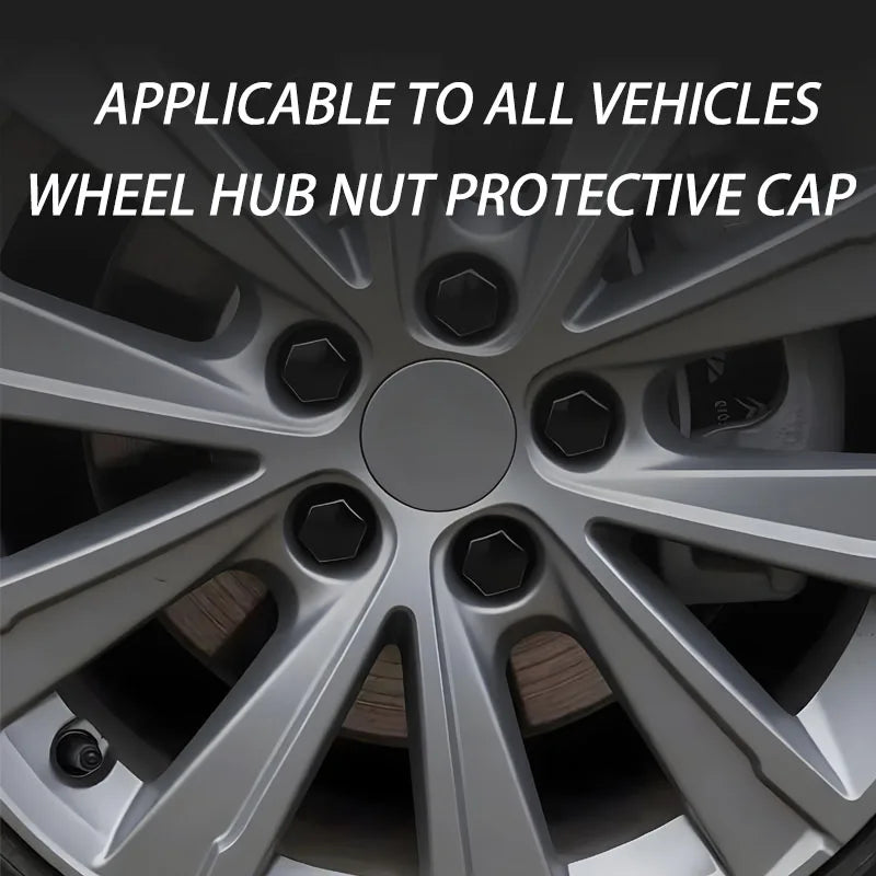 Black Wheel Lug Nut Covers – Set of 20