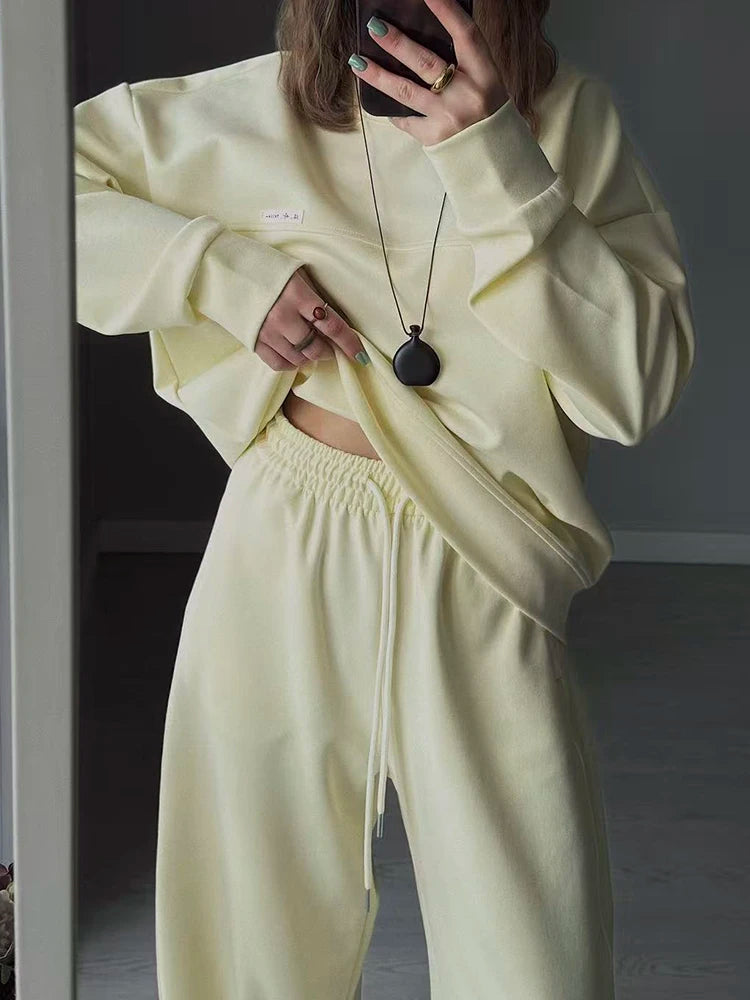 Women's Crewneck Sweatshirt and Pants Set