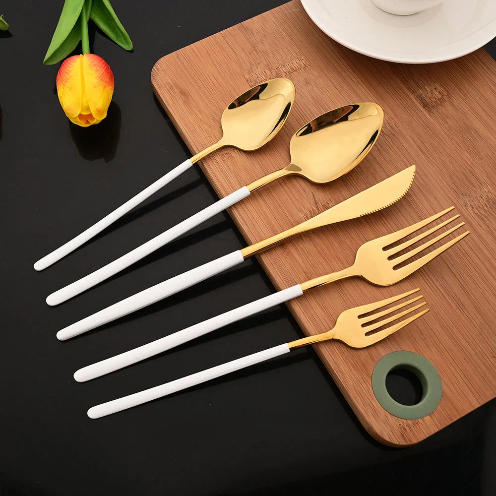 PINKTEN Stainless Steel Flatware — 6 Pieces