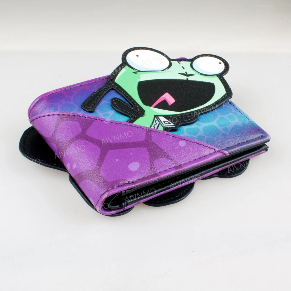 Cartoon-Print Bifold Card Wallet with ID Window