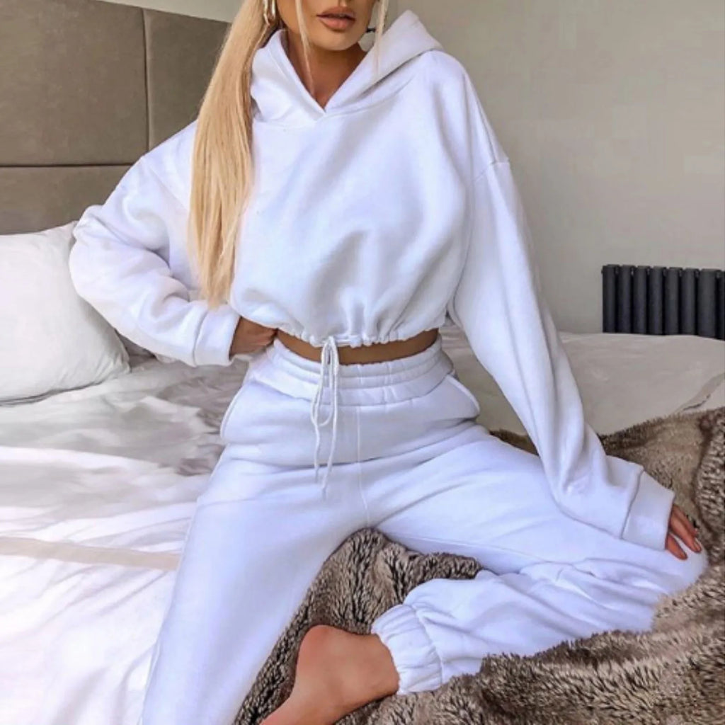 Women's Hooded Top & Pants Two-Piece Set