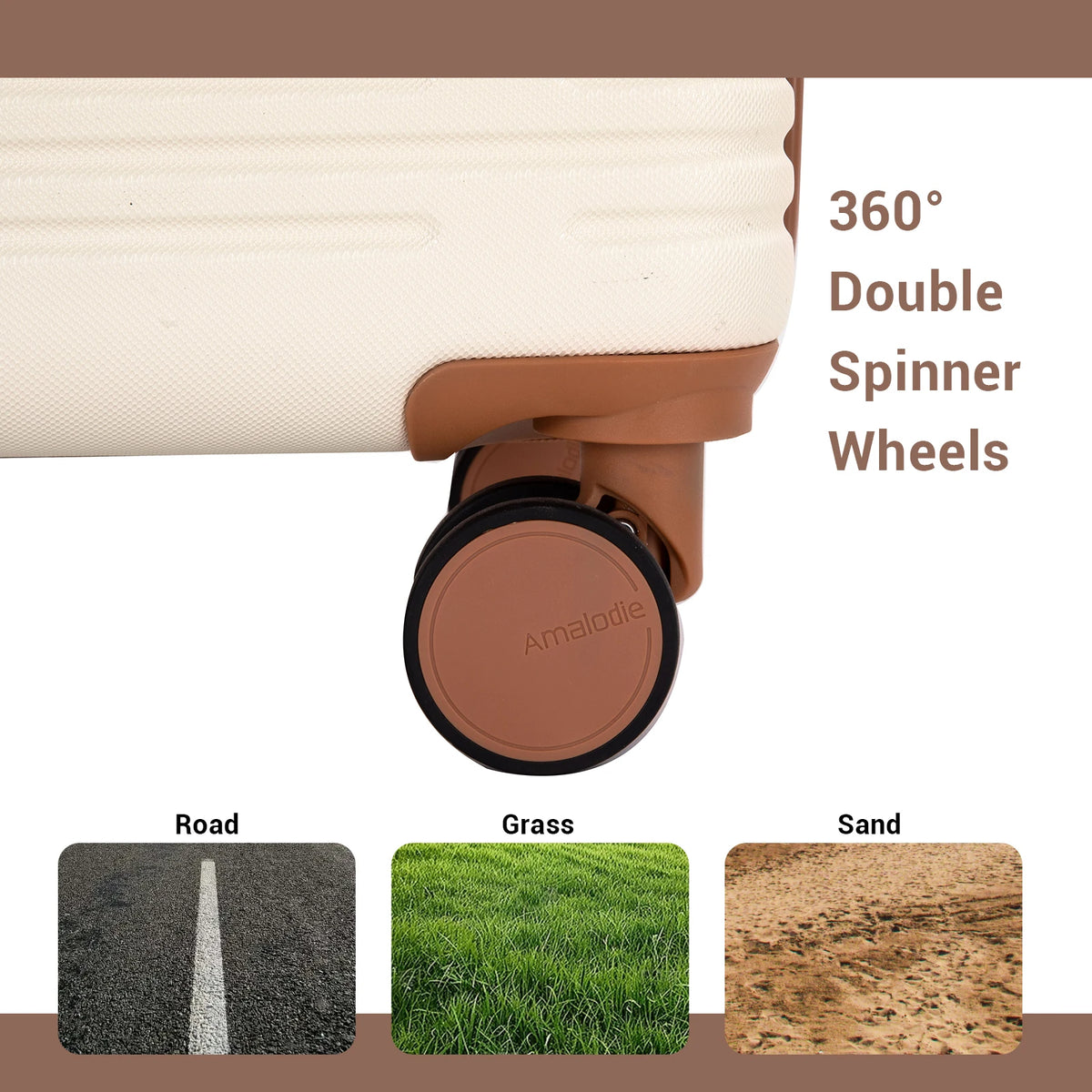 Luggage Sets 5-Piece Suitcases with Double Spinner Wheel,Suitcase Set ABS Hard Case Luggage with TSA Lock Whispering Desires Shoppe