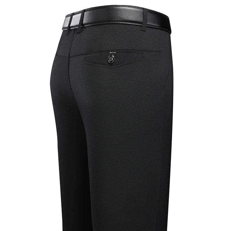 Men's Straight-Leg Business Casual Trousers