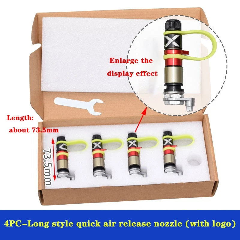 Off-Road Quick-Release Tire Valves – 64 or 73.5 mm