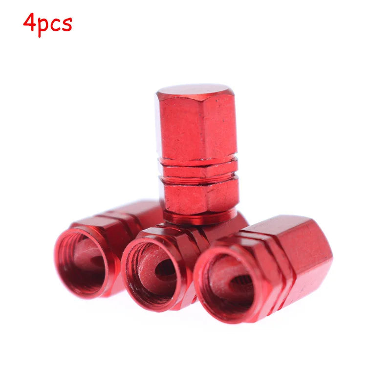 Aluminum Tire Valve Caps with O-Ring – Set of 4