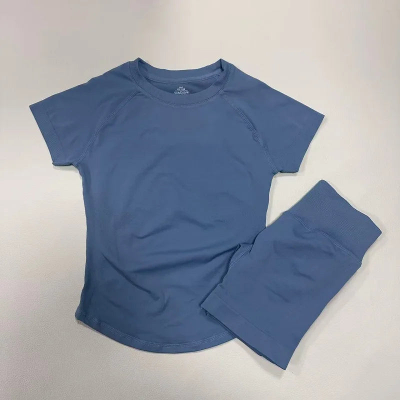 Women's Workout Crop Tops and Shorts — Top or Set Options