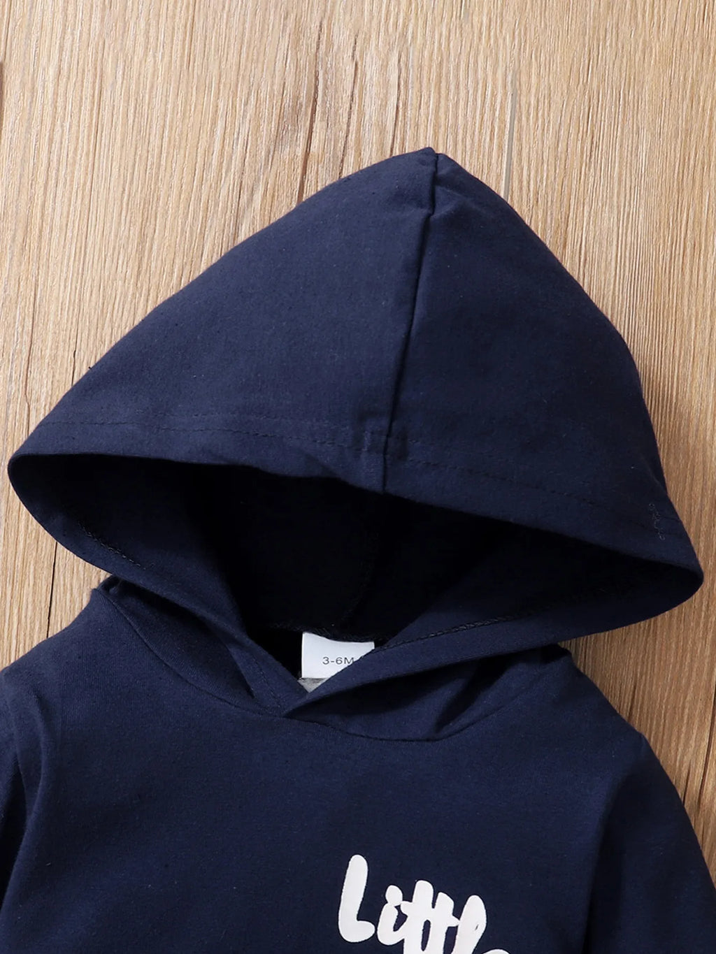 Baby Letter-Print Hooded Top and Pants Set