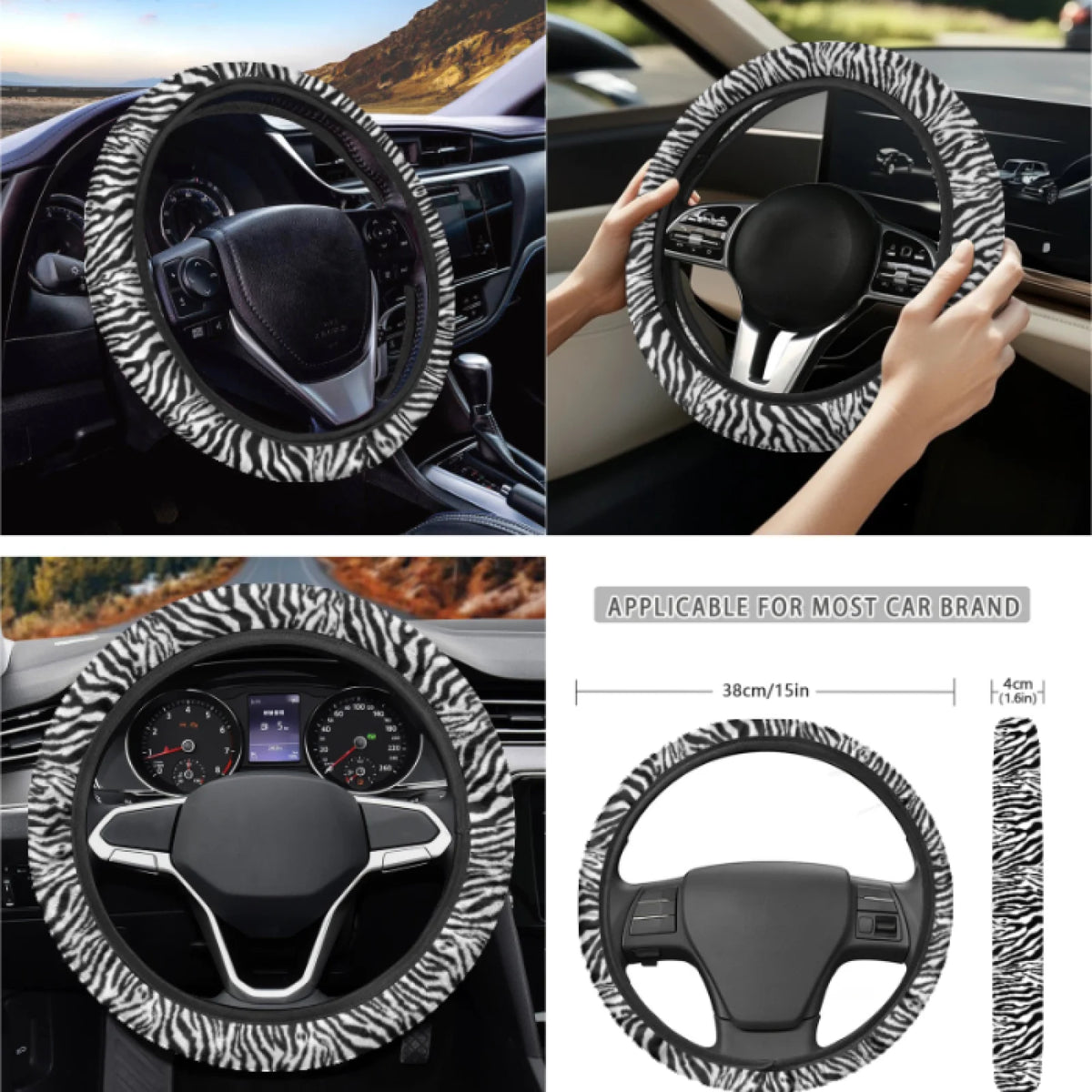 Animal-Print Car Interior Accessory Set – 14 Pieces
