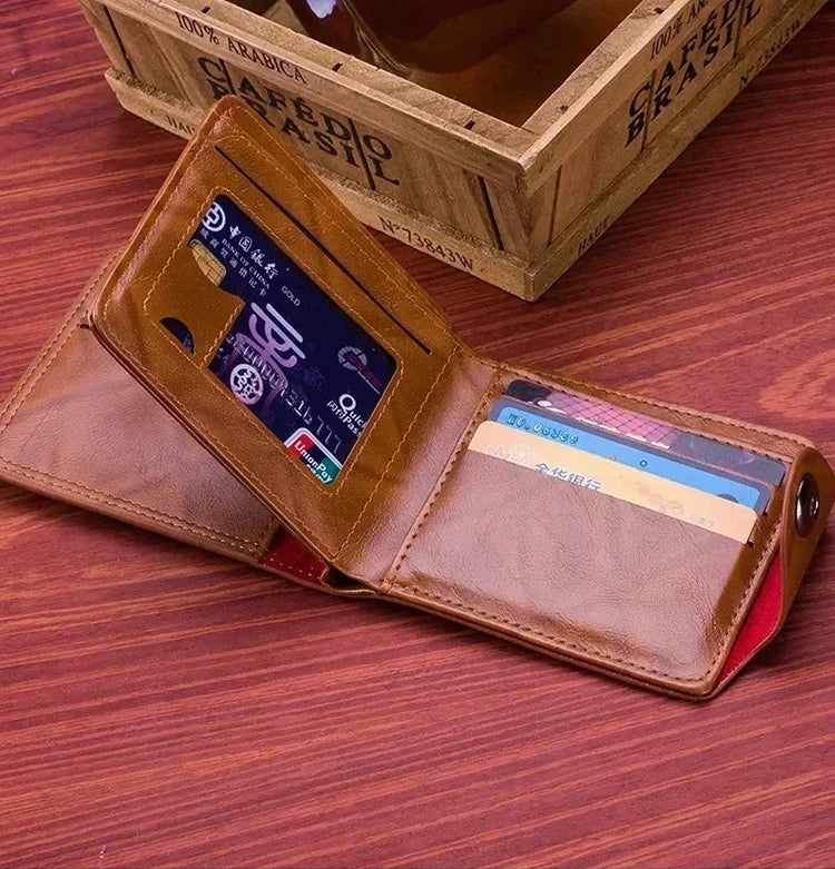 Men's Compact $100 Bill Print PU Wallet