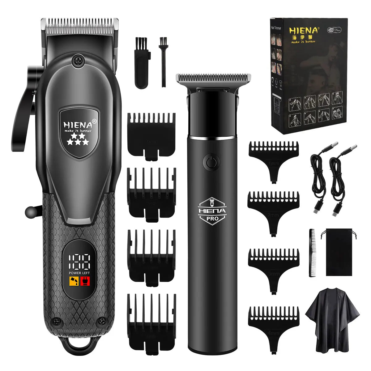 HIENA Rechargeable Hair Trimmer Kit