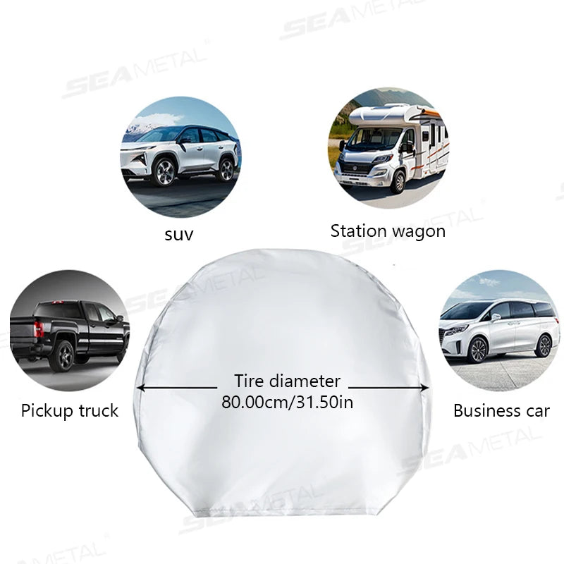 SEAMETAL Tire Covers – 29–32 Inch, 1 or 4 Pieces