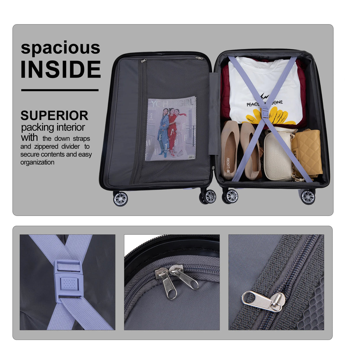 Five-Piece Hardshell Luggage & Travel Bag Set
