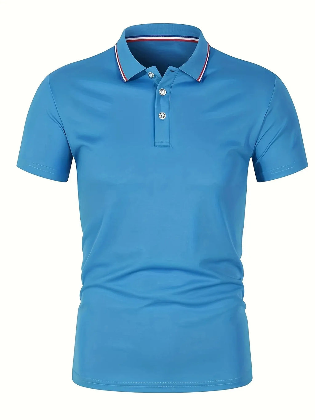 Men's Solid-Color Short-Sleeve Polo Shirt