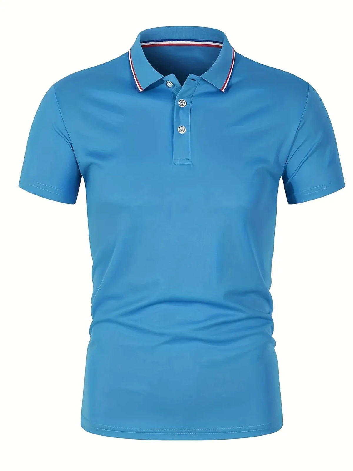 Men's Solid-Color Short-Sleeve Polo Shirt
