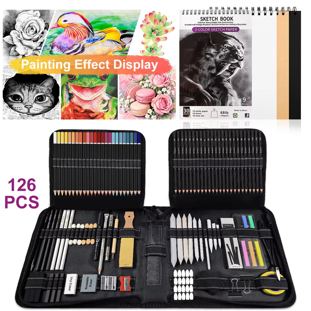 Artist Drawing & Sketching Kit – 18 to 126 Pieces