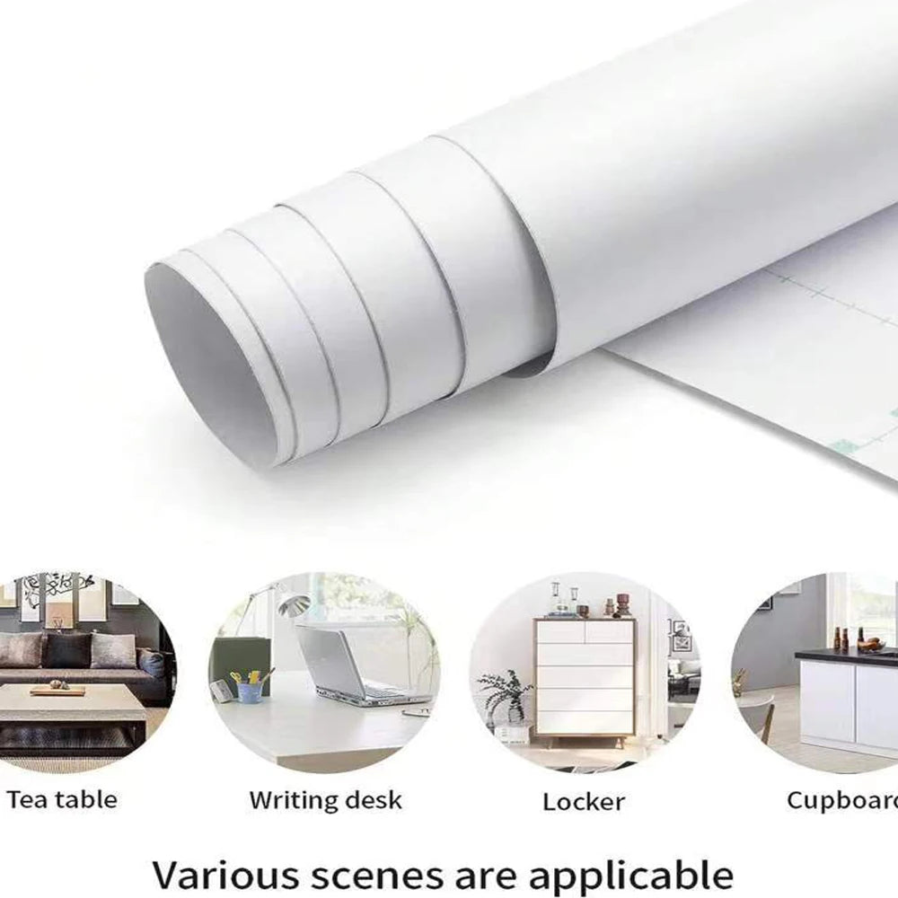 Matte Solid-Color Self-Adhesive Vinyl Wallpaper
