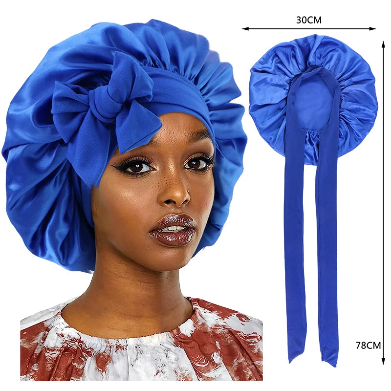 Women's Wide-Band Satin-Look Sleep Bonnet