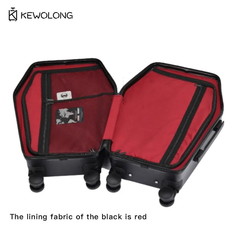 Gothic Coffin-Style Spinner Suitcase