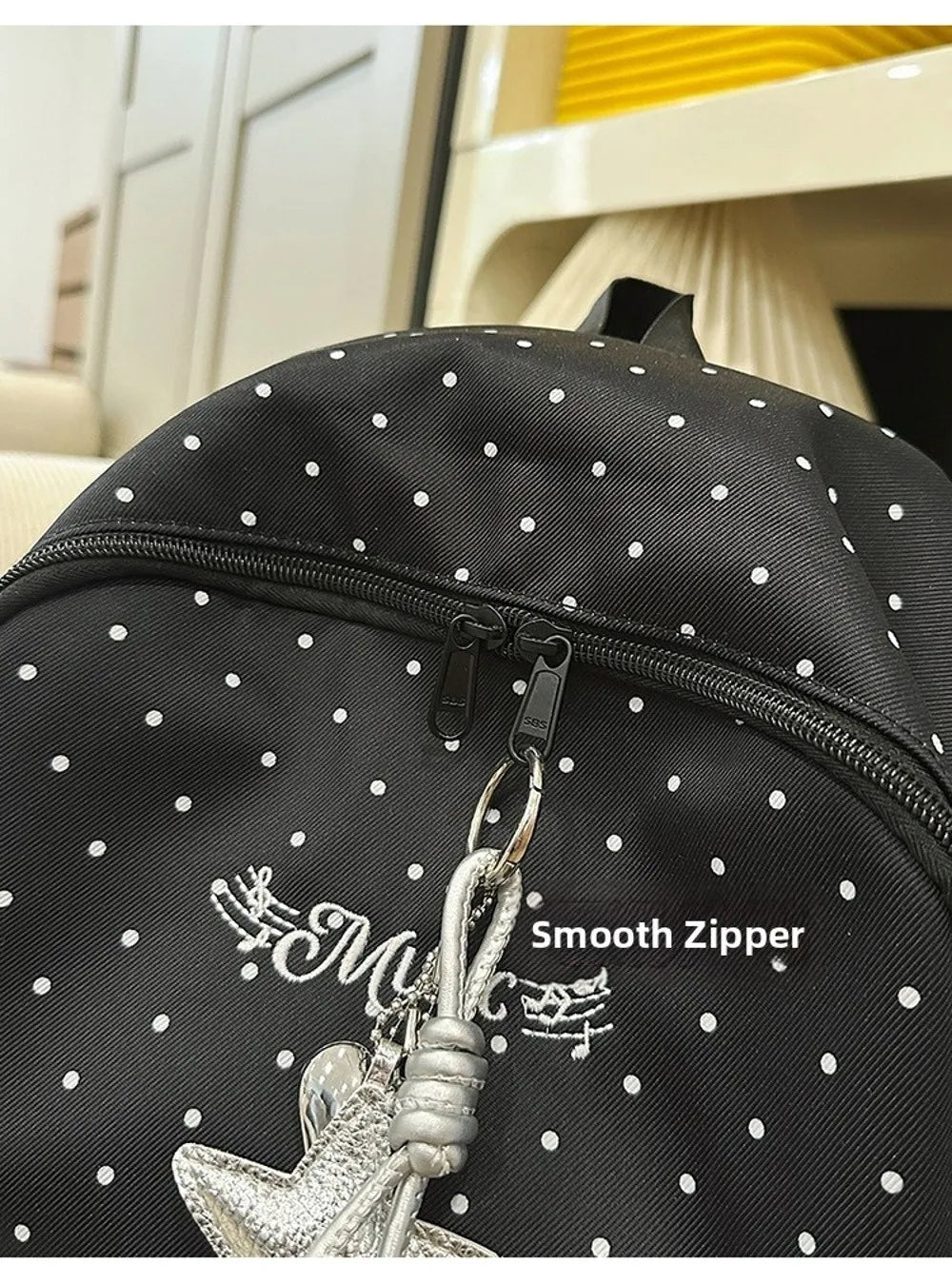 Piano-Key Print Lightweight Backpack