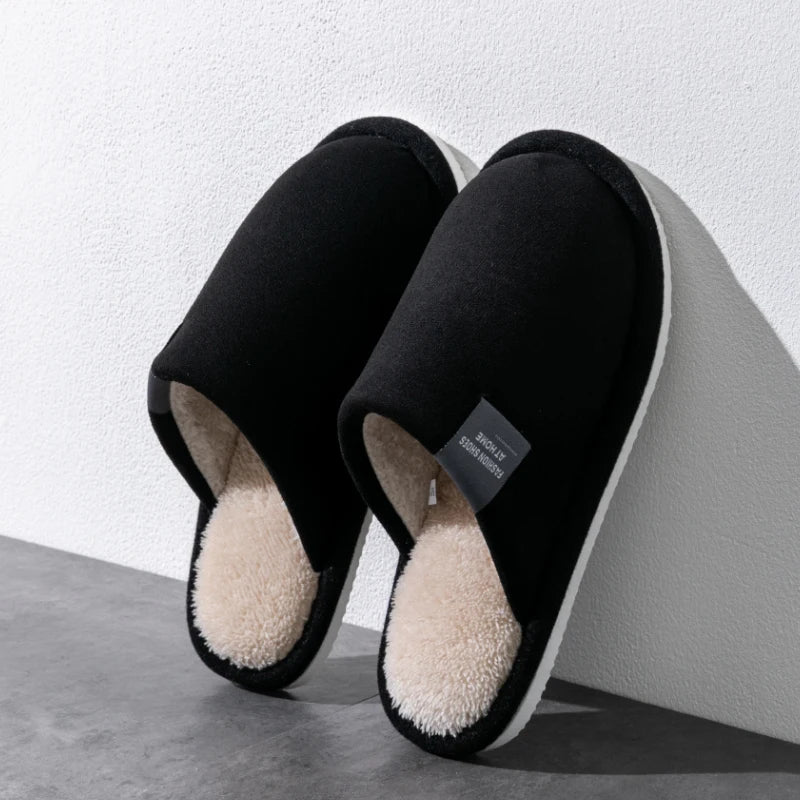 Men’s Faux-Suede Plush Indoor Slippers