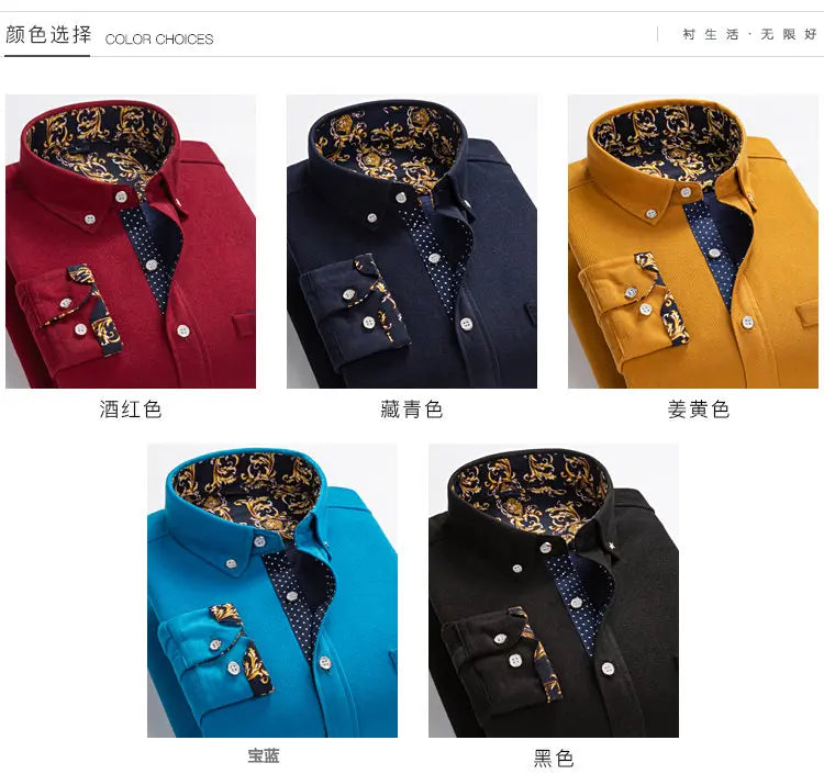 Men's Long-Sleeve Casual Autumn Shirt