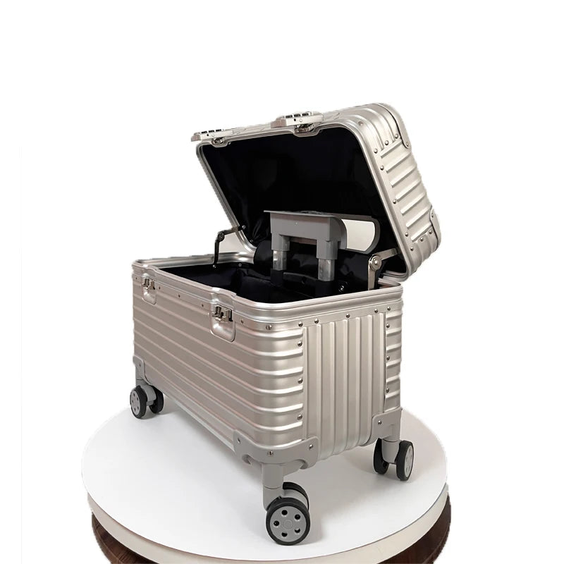 Bunnyfly 18/20-Inch Aluminum Alloy Magnesium Modern Carry-On Luggage Air Approval Aluminum Trolley Portable Cabin Size Suitcase Dsers