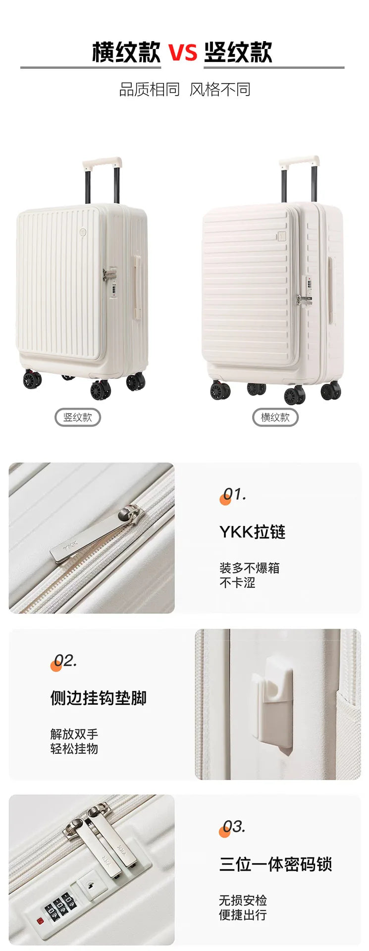 Side-Opening Luggage Boxes Expandable Multi-Functional Rolling Suitcase 20-Inch Travel Suitcases Carry-On Suitcase for Men Women Whispering Desires Shoppe