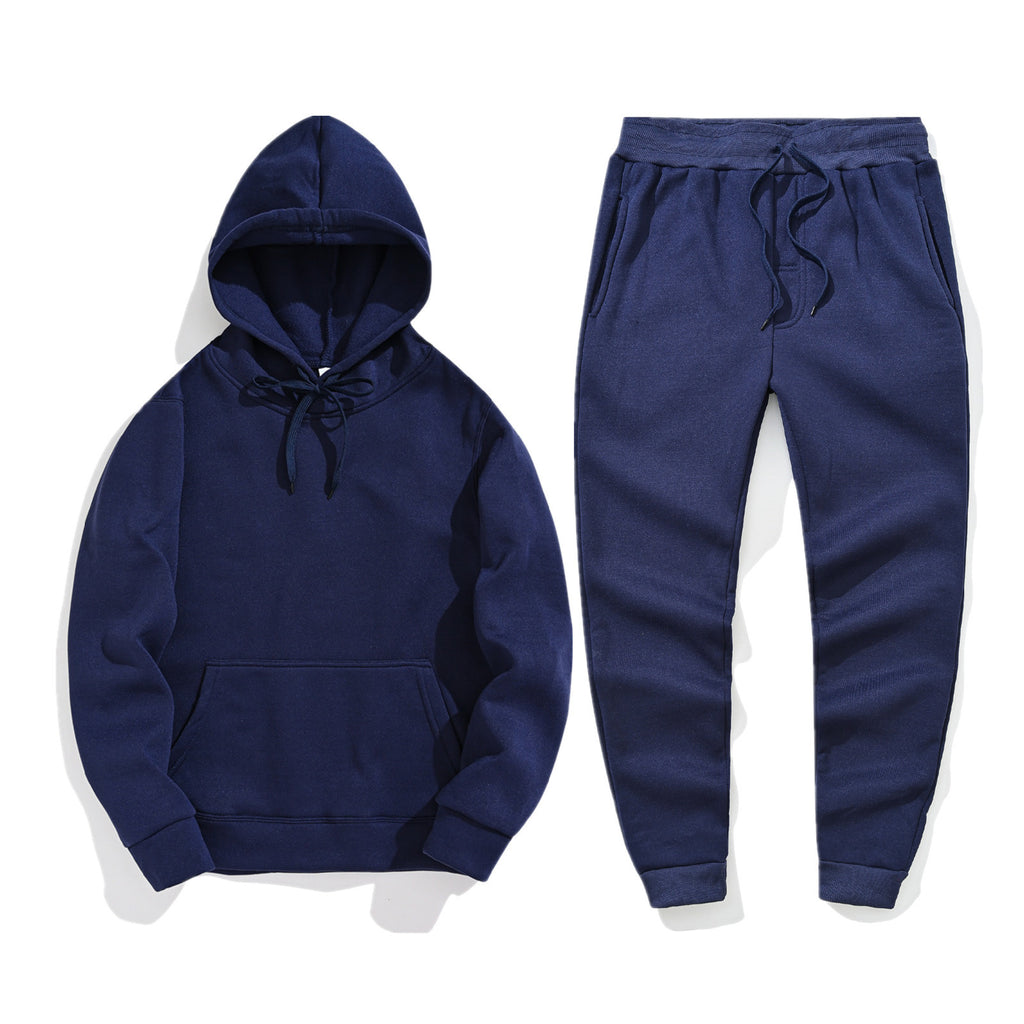 Men's Solid-Color Sweatshirt & Jogger Set