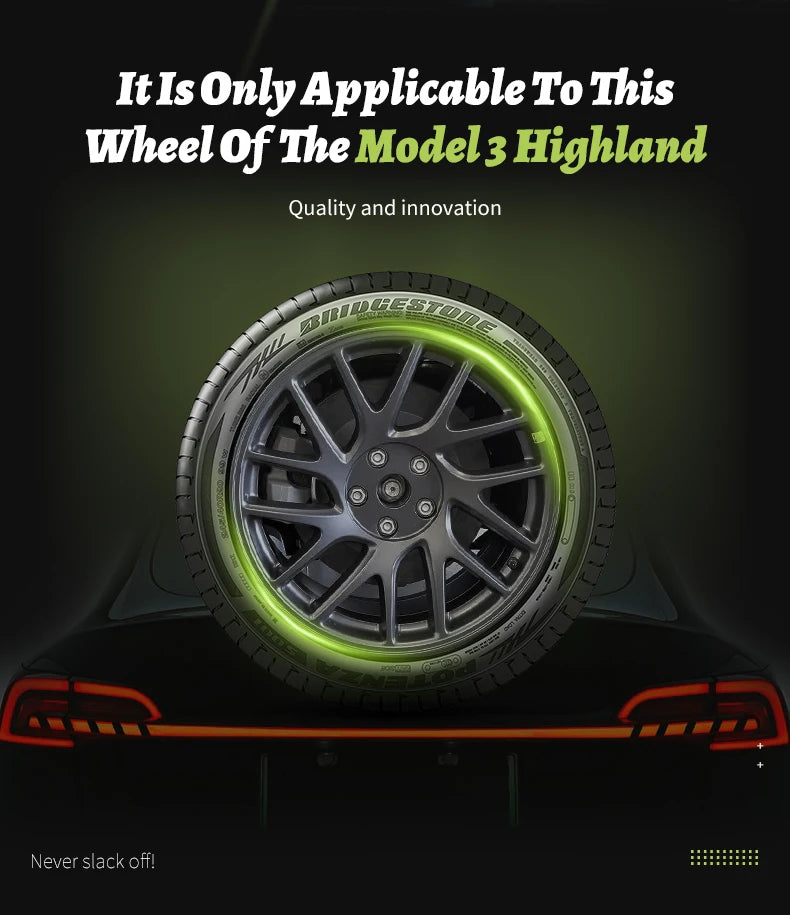 MOTENIO 18-Inch Wheel Covers for Model 3 Highland – Set of 4