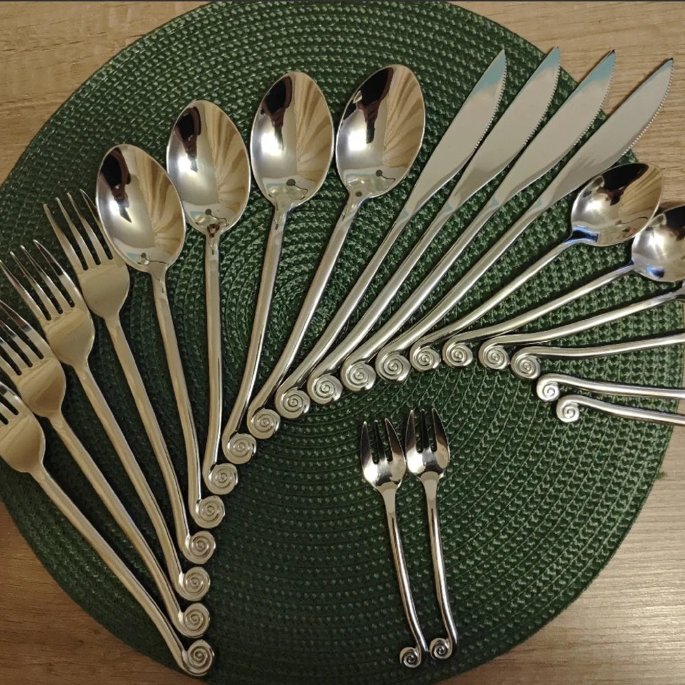 LUCF Snail-Handle Stainless Steel Flatware